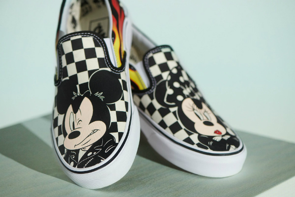 Mickey mouse checkerboard vans discount